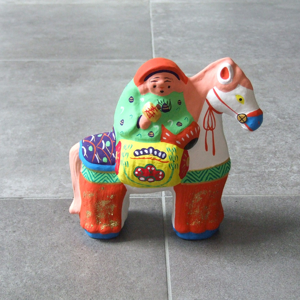 昭和期の中国民間玩具・陝西省西安 毛馿（馬）郷土玩具 午年 干支飾り