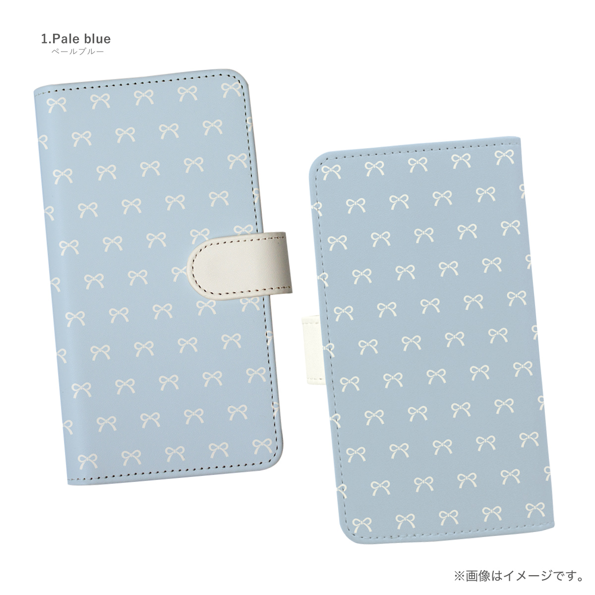 iPhone 16 スマホケース 手帳型ケース リボン パステル シンプル