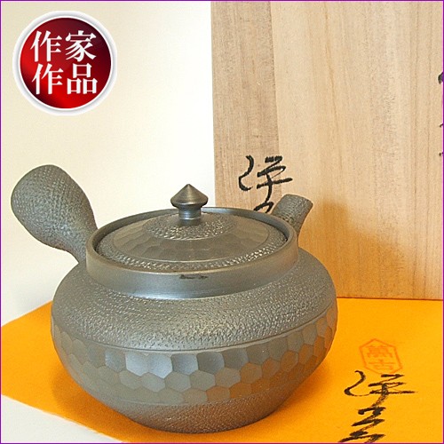 万古焼 急須 きゅうす 森伊呂久 ろくろ引き 伊呂久作 桐箱入り