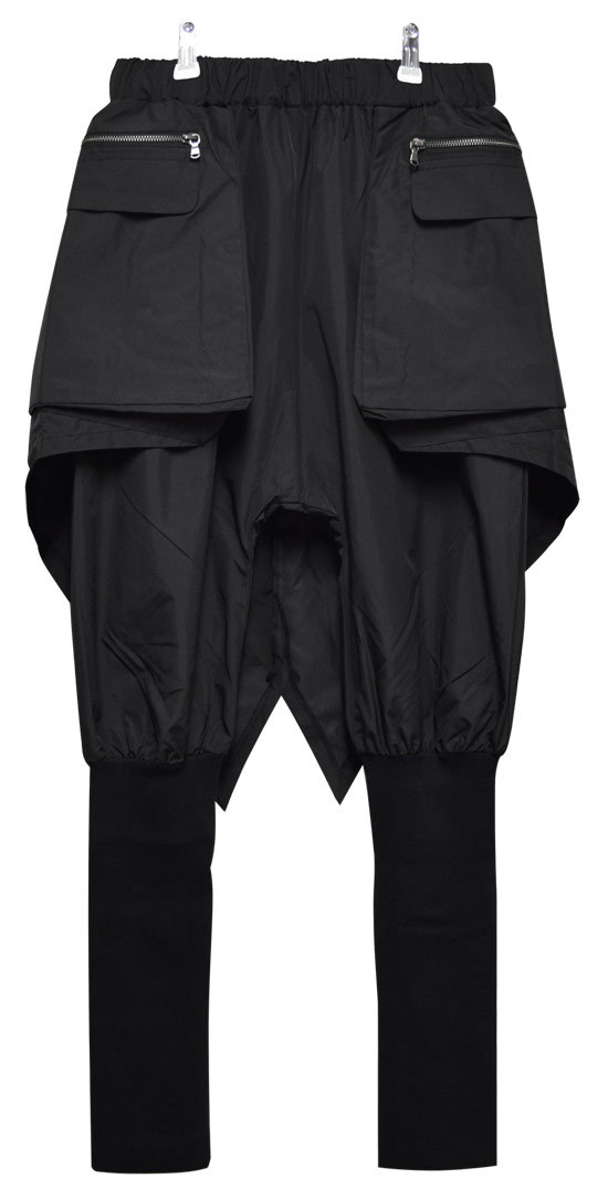 サルエルパンツ メンズ ジョガーパンツ モード系 燕尾 ロングリブ