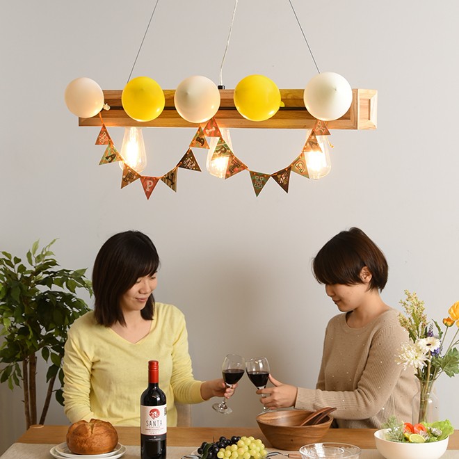 スワン電器 ボタニックカフェ 3ペンダントライト LEDライト ウッド