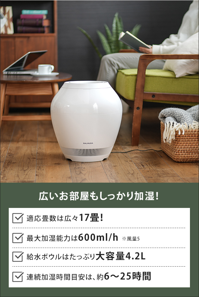 2021年製 BALMUDA バルミューダ Rain レイン 気化式加湿器 ERN-1100SD