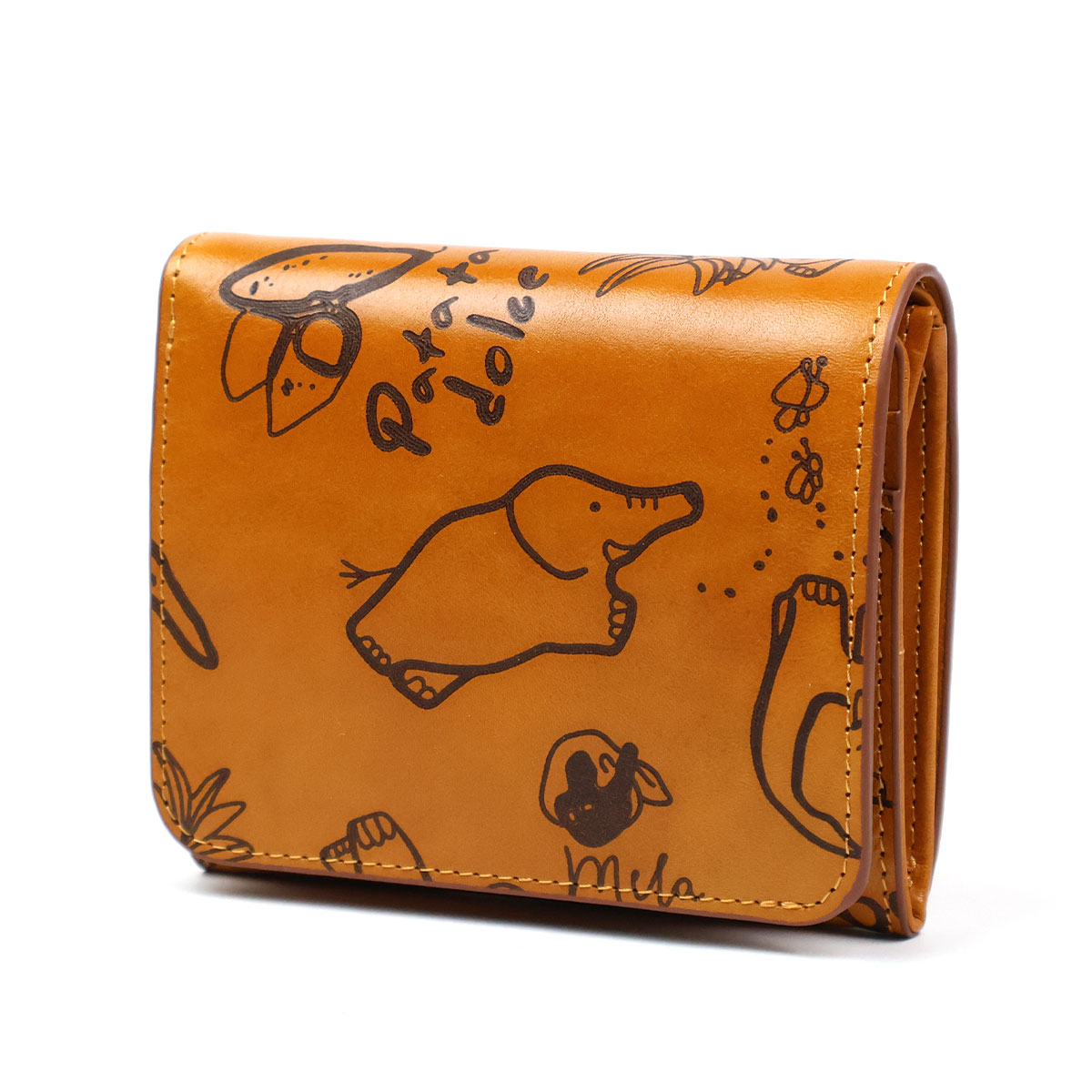 Dakota（ダコタ） 二つ折り財布 ボックス型小銭入れ 象 ゾウ レーザー