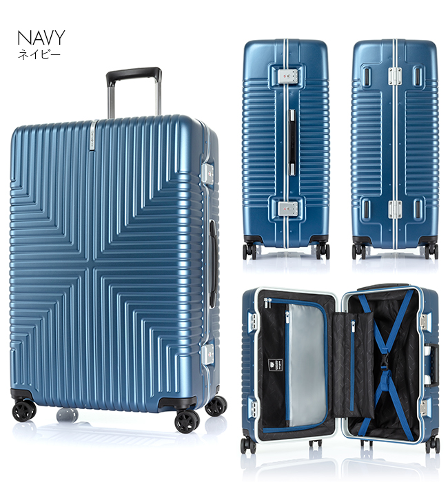 Samsonite Lサイズスーツケース マットネイビー 91L 8-9泊 Samsonite L
