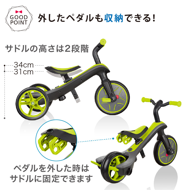 GLOBBER（グロッバー） エクスプローラートライク4in1 レッド | 三輪車