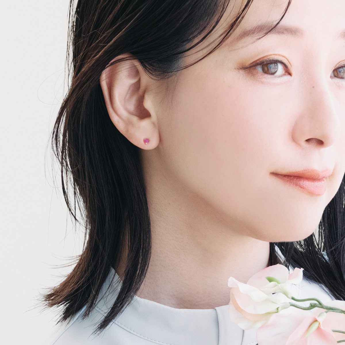 ルビー ルビー 18金 ピアス k18刻印あり ハート 美品 ピアス 18金