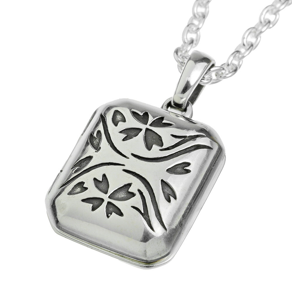 Binich（ビニッチ） 桜模様 写真入れ ネックレス メンズ ロケット