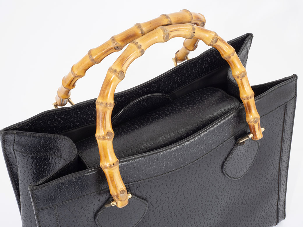 GUCCI（グッチ） バンブー トートバッグ 035694 レザー ブラック