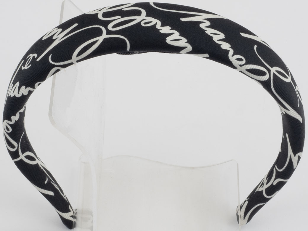 CHANEL（シャネル） 2024 シルク カチューシャ ブラックxホワイト