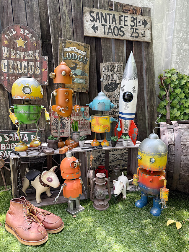 ジャンクヤード ブリキロボット ガーデンオブジェ （3号機） 単品