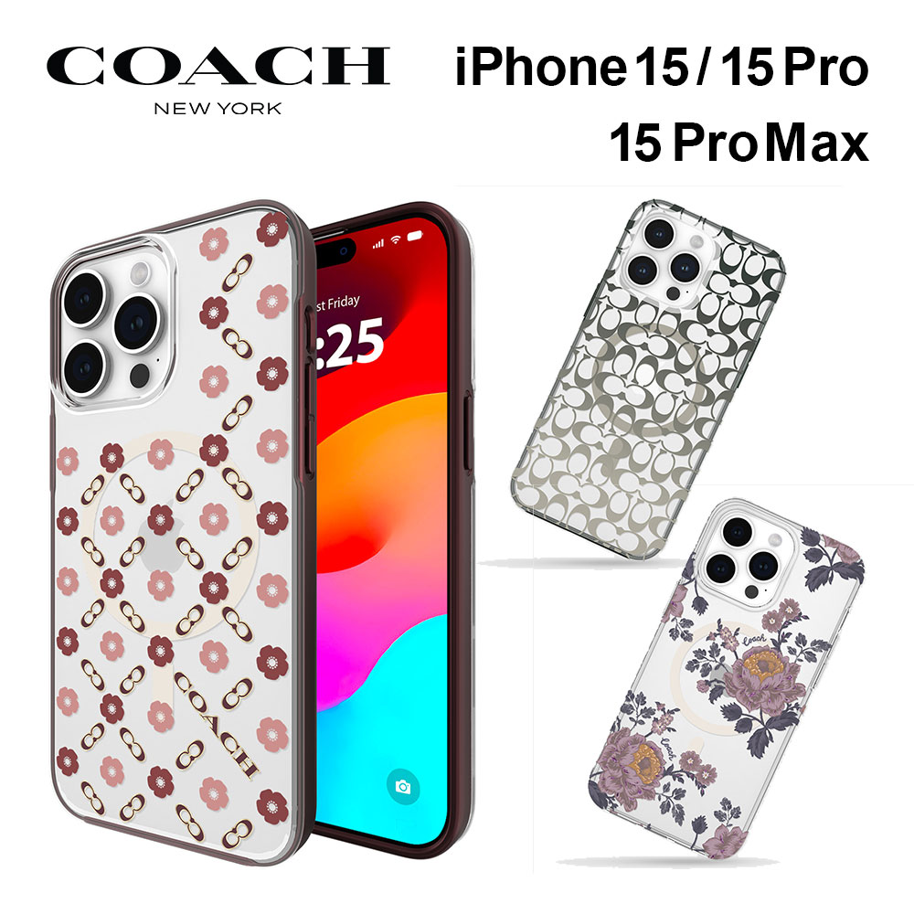 COACH（コーチ） iPhone15/14/13 15pro 15promax スマホケース MagSafe