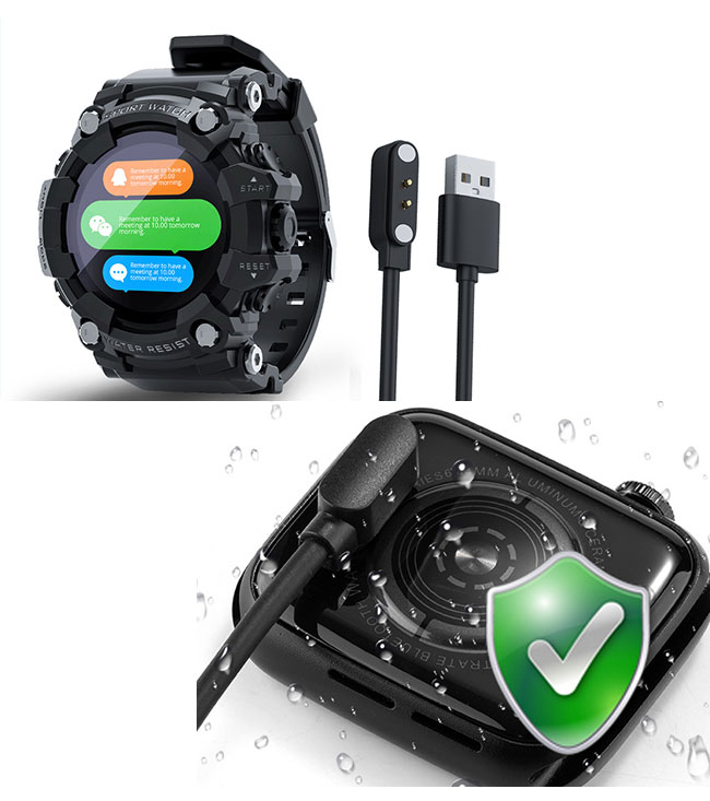 スマートウォッチ 充電ケーブル マグネット式 QX7PRO用 磁気 USB充電器