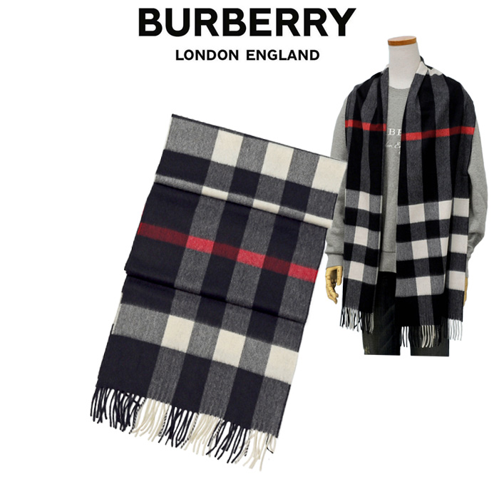 BURBERRY（バーバリー） マフラー カシミヤ100% ロング 大判 英国