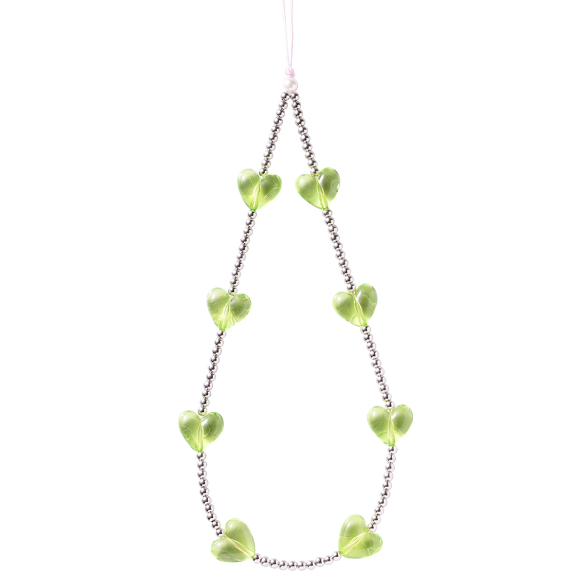 スマホ ストラップ 手首 ビーズ 韓国 ハート ハンドストラップ スマホ