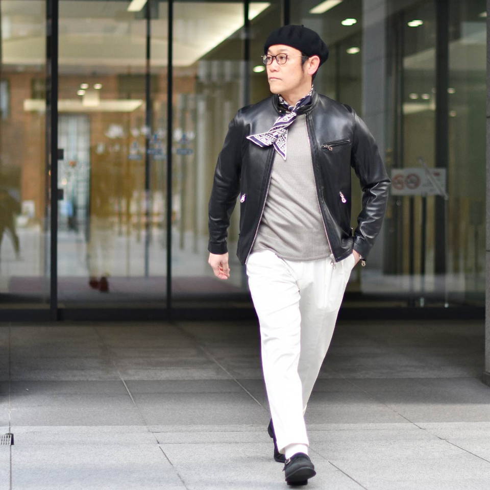 CINQUANTA【チンクアンタ】シングルライダースジャケット H502 1010