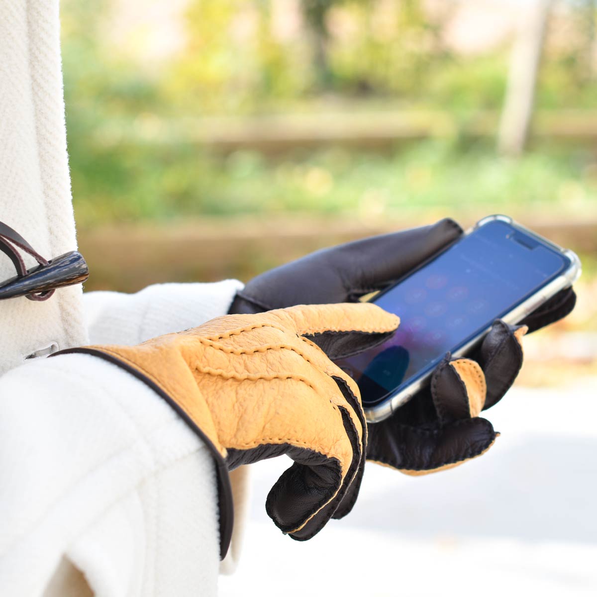 最高峰DENTS のブラウンシープスキンレザー手袋 8ハーフ程度 デンツ