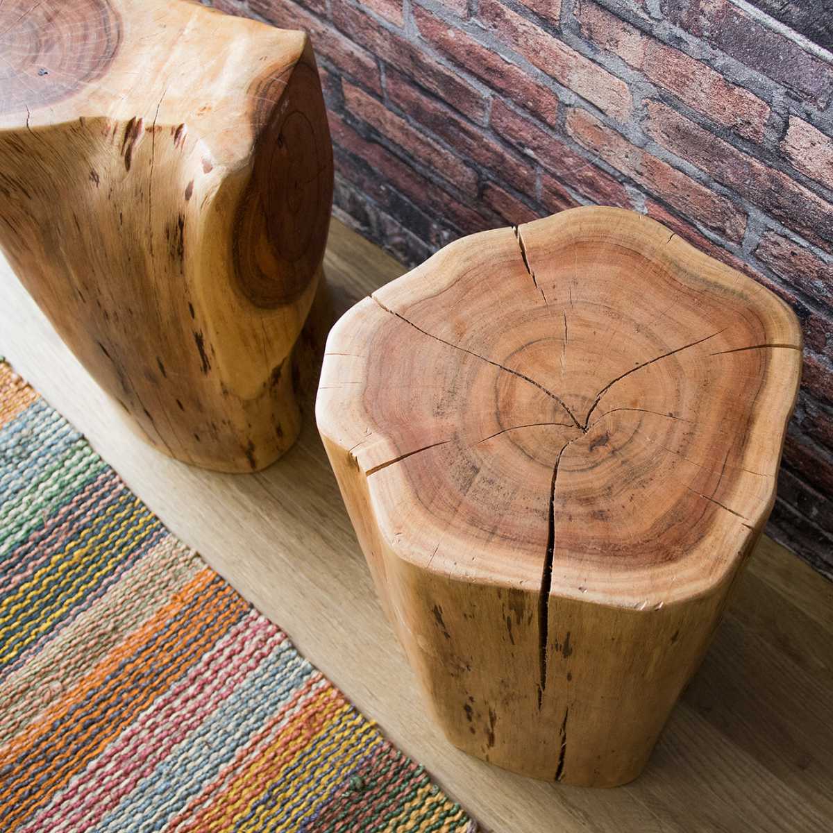 宮武製作所 スツール 高さ48cm 木製 天然木 丸太 （ チェア 椅子 イス