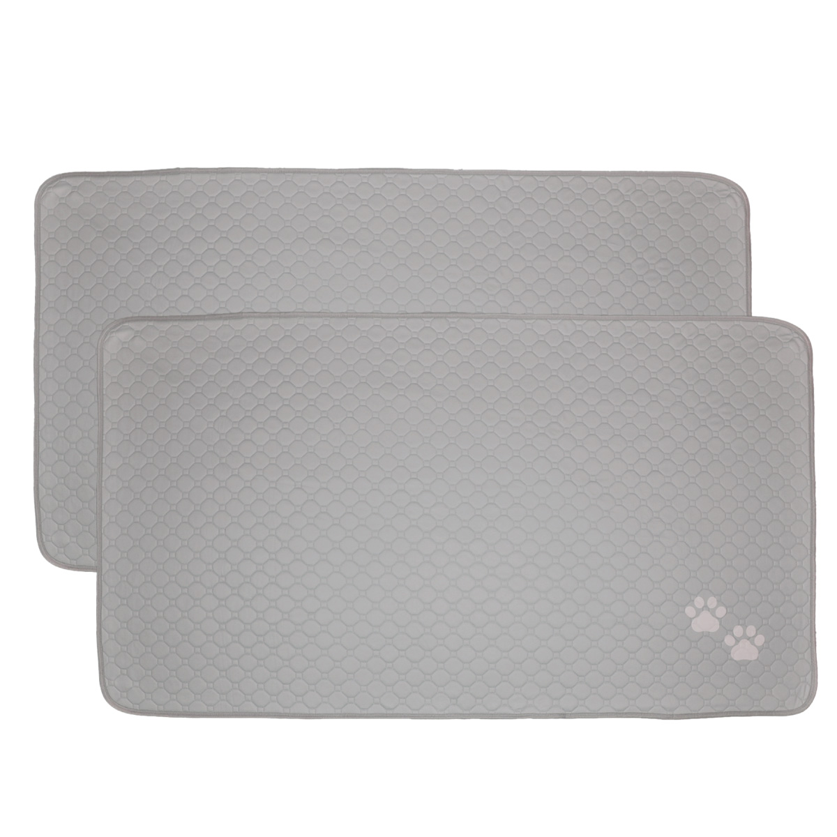 Lグレー洗える ペットマット シーツ トイレシート 防水 犬 猫 グレー 2