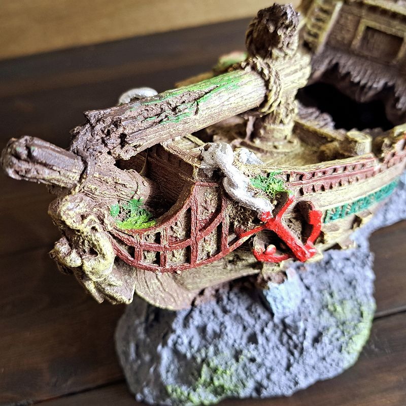 アクアネル アクアリウムオーナメント 沈没船 AQ-027 飾り オブジェ