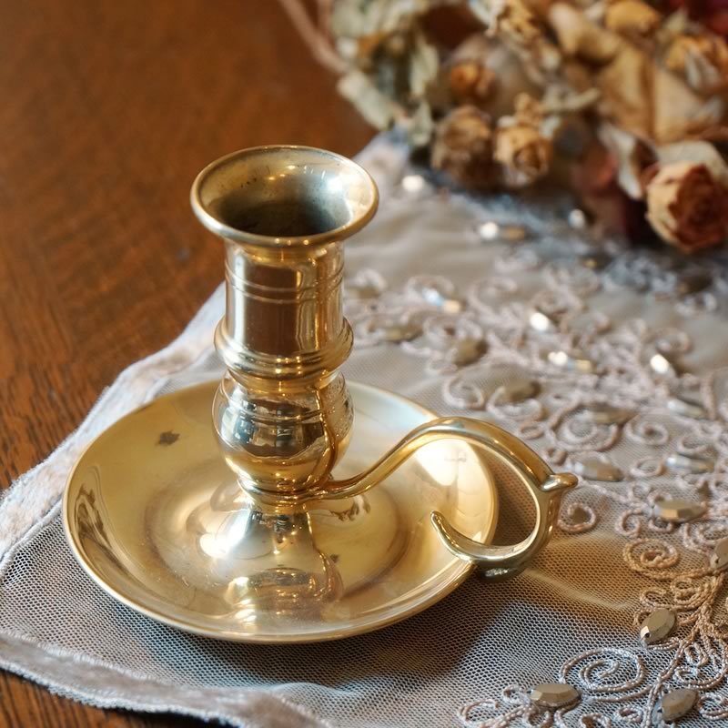 キャンドルホルダー アンティーク 1灯 イタリア製 キャンドルスタンド