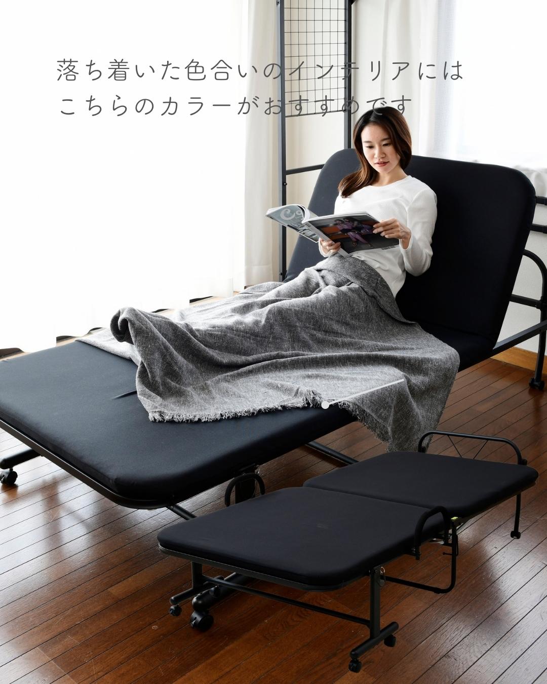 在庫処分 ハイタイプ メッシュ 折りたたみ シングル ダークブラウン