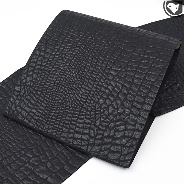 京丹後産 風通膨れ織 黒クロコ 松田忍 謹製 袋帯 正絹 日本製 : 帯専門