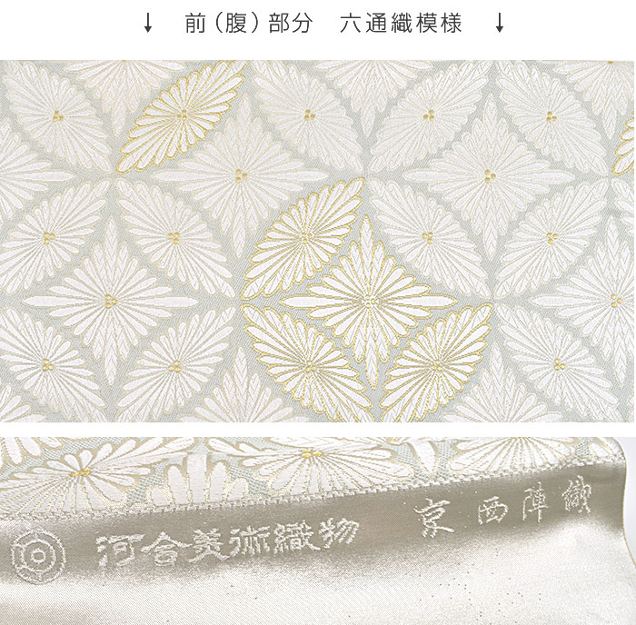 オーダー商品】＊＊河合美術織物 謹製 唐織り 西陣織 能寿大唐松七宝文