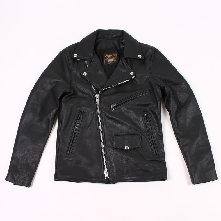 VANSON（バンソン） ダブルライダースジャケット ソフトカウハイド