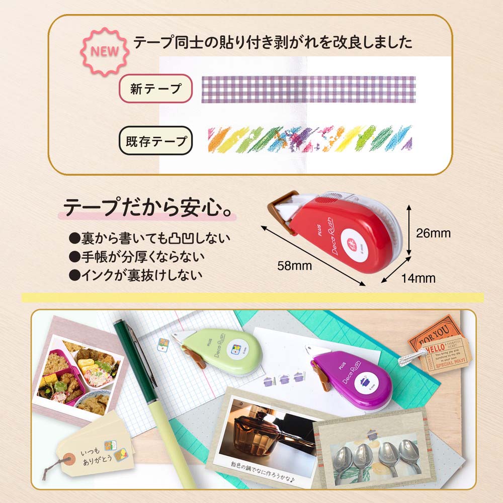 PLUS（プラス） デコレーションテープ デコラッシュ 6mm幅 ライフ
