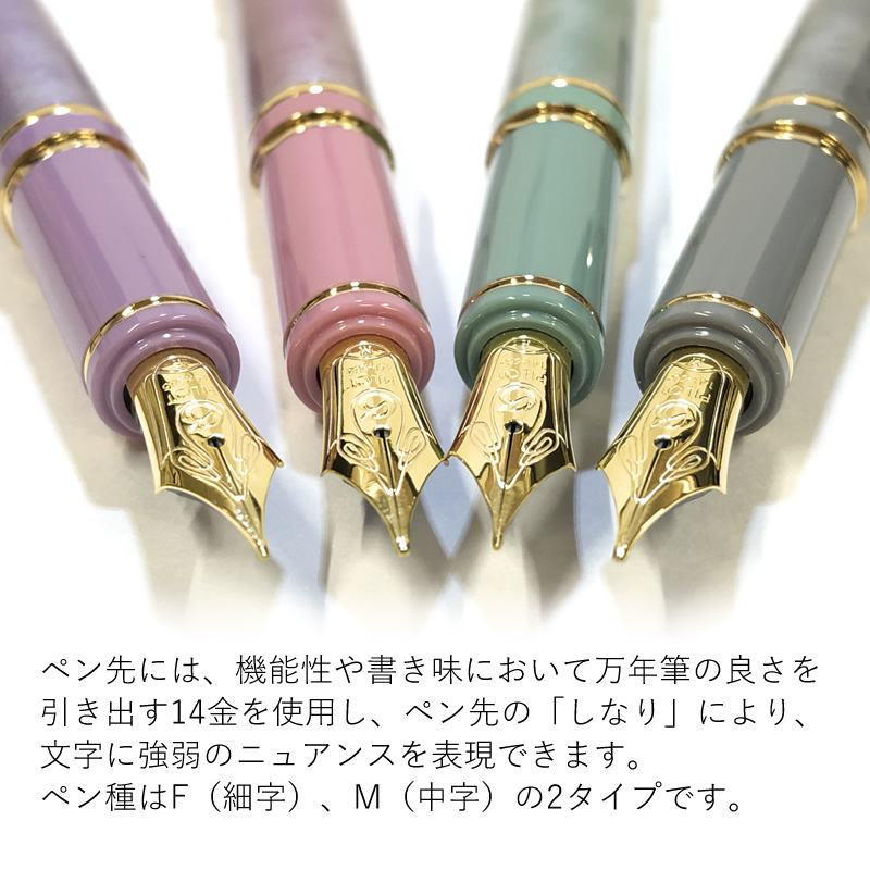PILOT（パイロット） 万年筆 グランセ マーブル グリーン/グレー