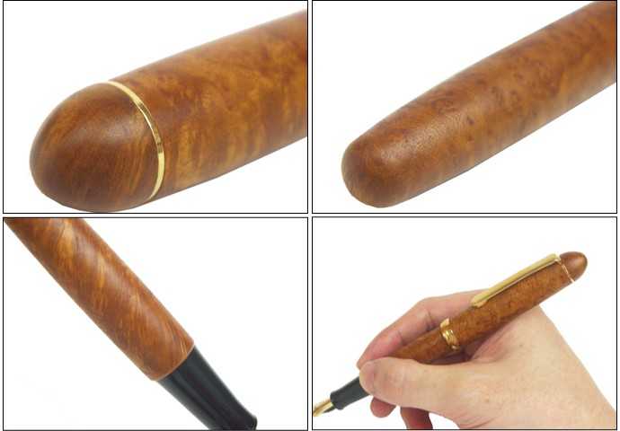 プラチナ万年筆 ＃3776 ブライヤー 木軸万年筆 （14金ペン先