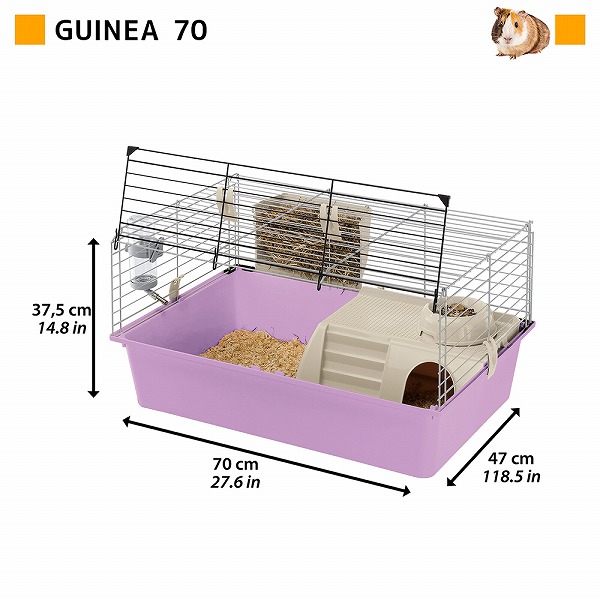 モルモット ケージ ギニア 70 DX 小動物 ハウス イタリアferplast社製