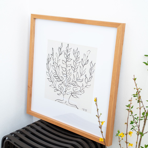 2/11はポイント10倍／ ポスター フレーム付き Le platane M 53×53cm