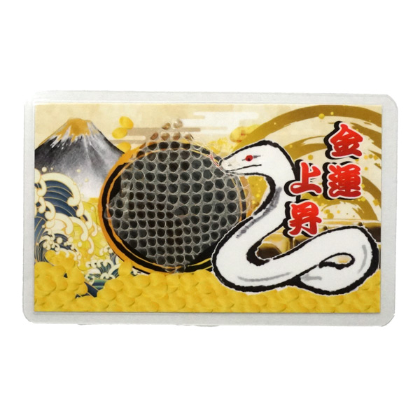 お得な5枚セット 金運カード 蛇の抜け殻入り 5枚セット金運アップ 蛇