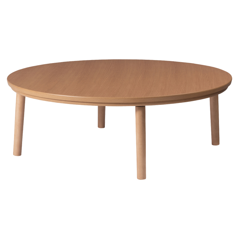 東谷 こたつテーブル 直径110cm フラットヒーター 丸型 4人用 北欧