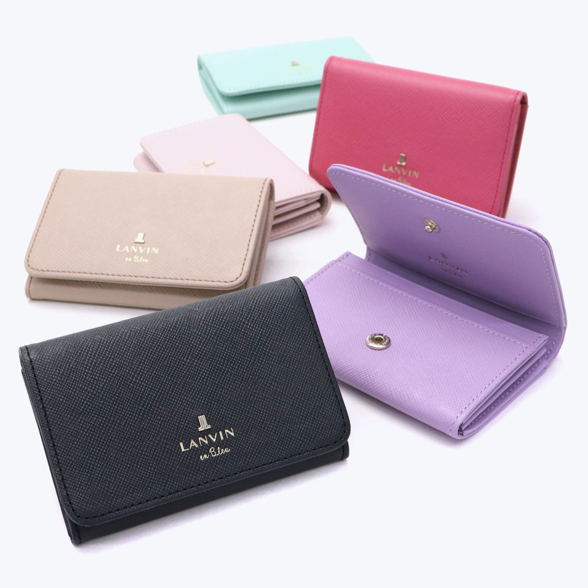 LANVIN en Bleu 最大51%☆2/11限定 ランバンオンブルー 名刺入れ