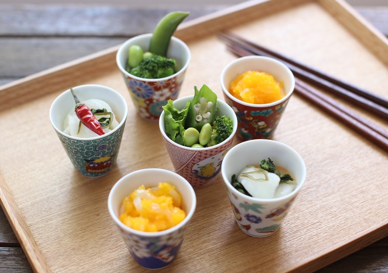 九谷焼 江戸時代 （縁起物／わらし・オシドリ） 九谷焼 江戸時代