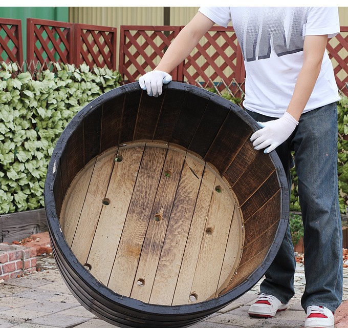 ウイスキー樽 大型プランター 直径91〜95cm プランター 大型 公園 屋外