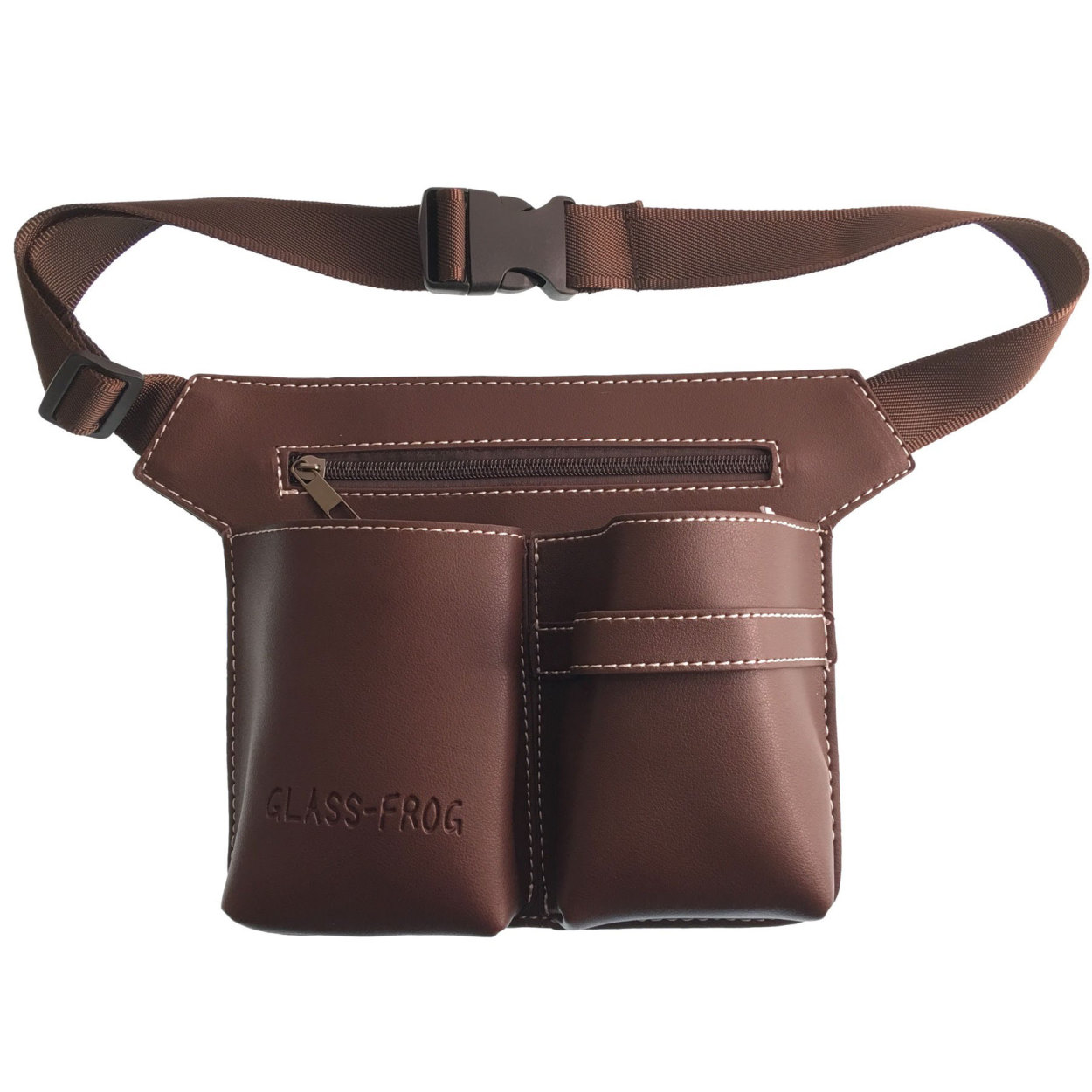 シザーケース ウエストポーチ型 PUレザー ハサミ5丁 PUレザー 美容師