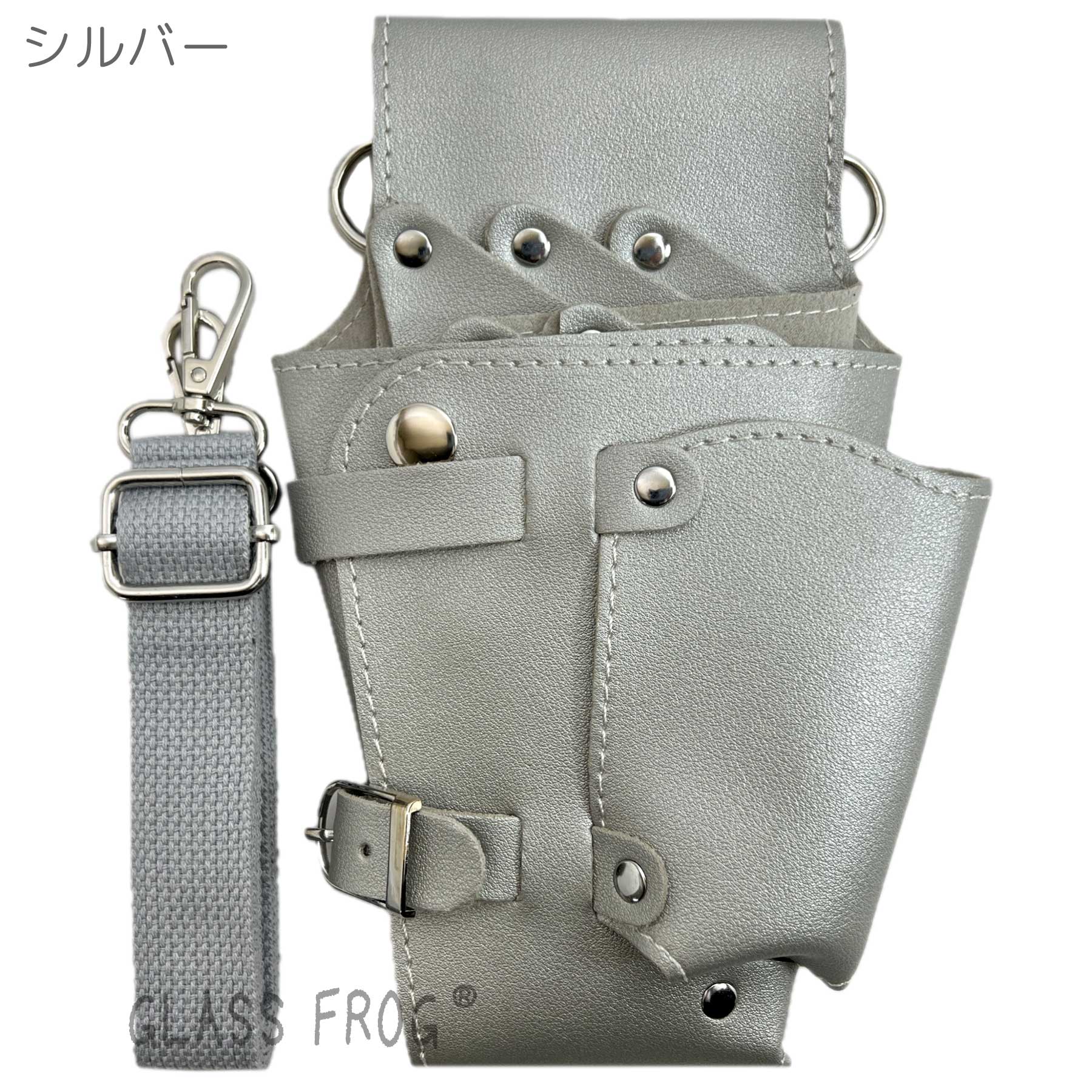 シザーケース レギュラータイプ PUレザー ハサミ5丁収納 送料無料 美容