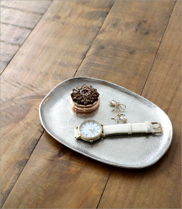 トレー トレイ アクセサリートレイ おしゃれ アンティーク調 アルミ