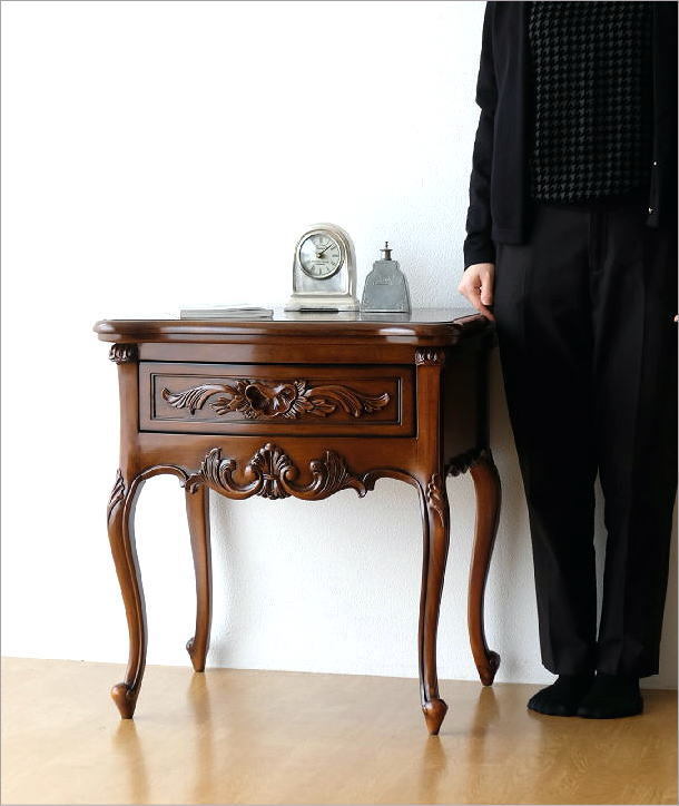 東海家具 ケント KENT 電話台 サイドチェスト 天然木 マホガニー材