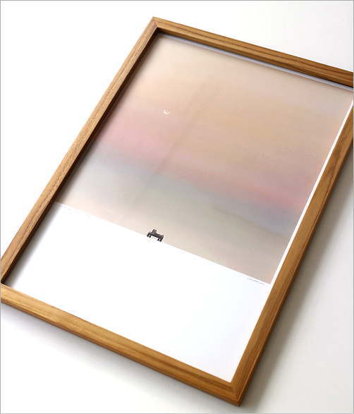 フォトフレーム 木製 チーク材 おしゃれ A3 壁掛け シンプル