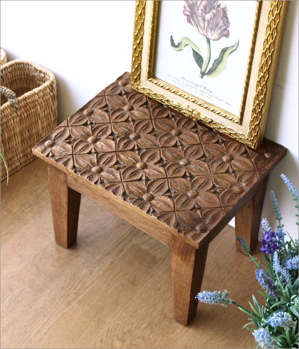 花台 木製 おしゃれ 室内 フラワースタンド 玄関 天然木 無垢材 ベッド