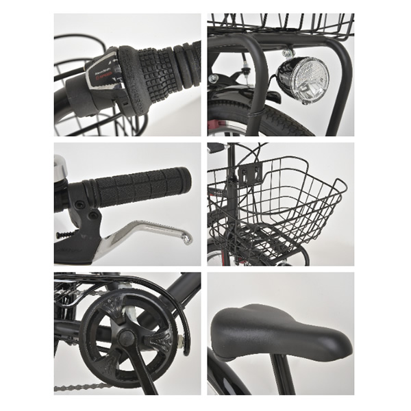 自転車 子供用 ジュニアクロスバイク 26インチ マットカーキ 6段変速