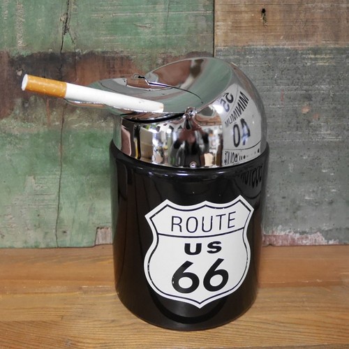 ルート66 卓上灰皿 ROUTE66 レトロドーム アッシュトレイ アメリカン
