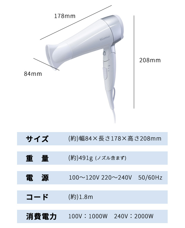 T3 Aireluxe ヘアドライヤー ホワイト アメリカ 海外対応 新品未使用