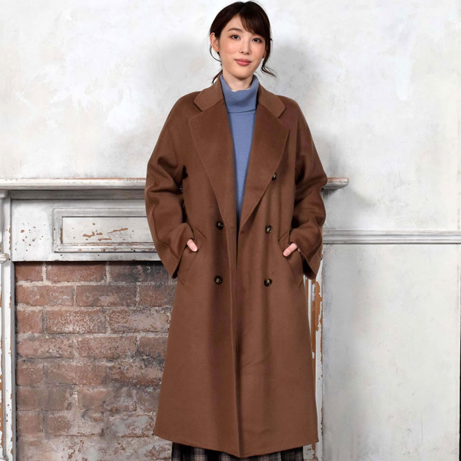 Merfirge チェスターコート カシミヤコート カシミヤ混 ダブル