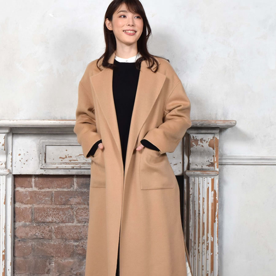 Merfirge チェスターコート カシミヤ ウール混 ダブルフェイス コート