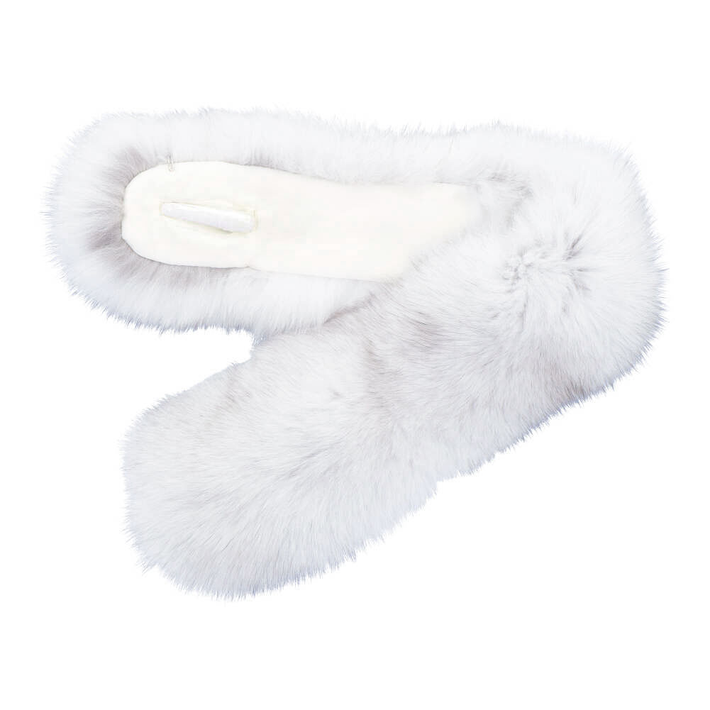 ブルーフォックス ファー マフラー リアルファー 秋 冬 ストレート